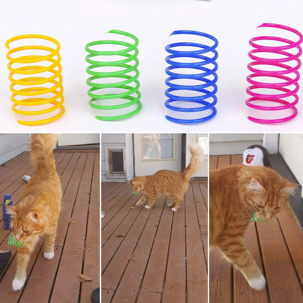 12-Piece Cat Spring Toy Set - Interactive Kitten Toys