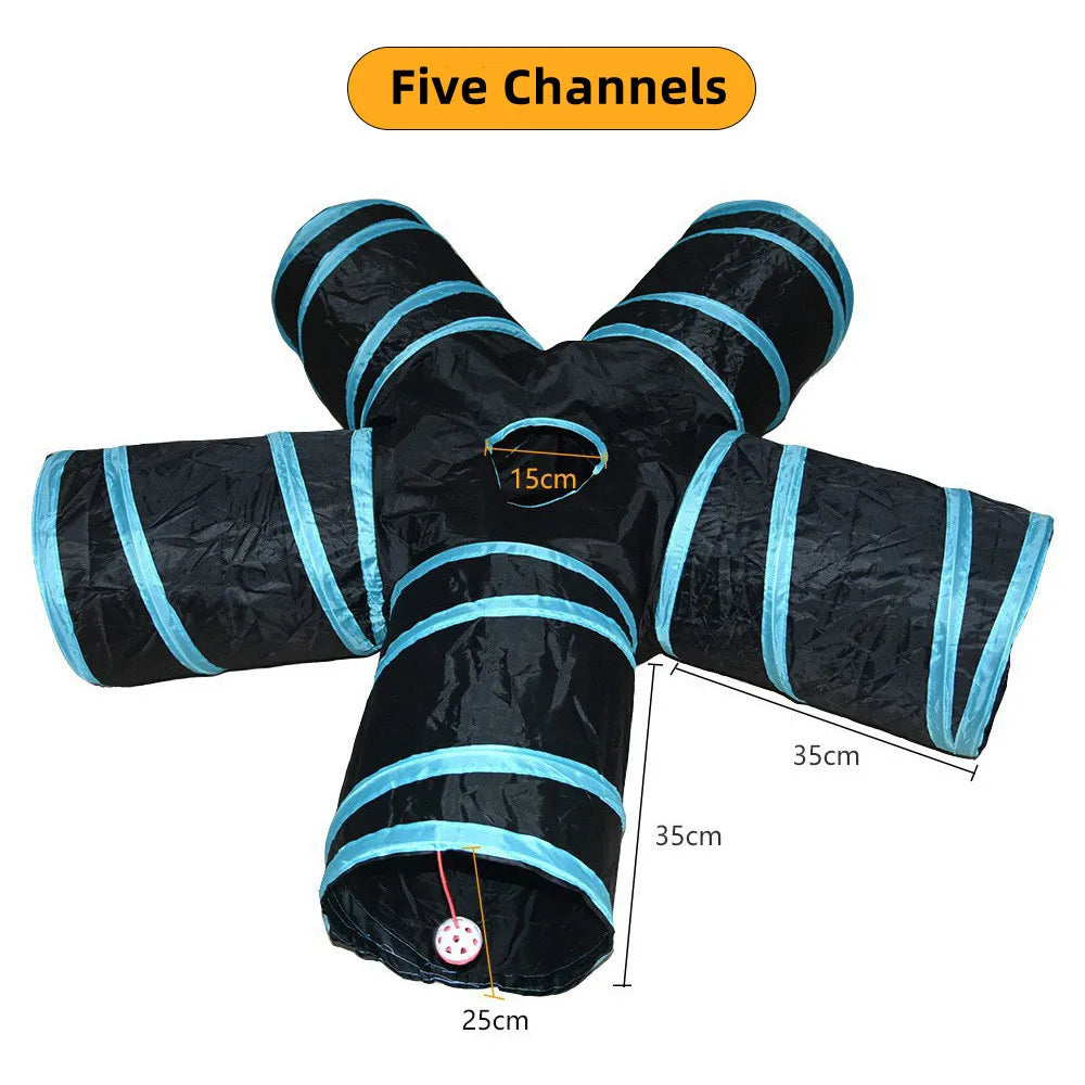 Foldable Cat Tunnel — Collapsible Play Tube for Cats