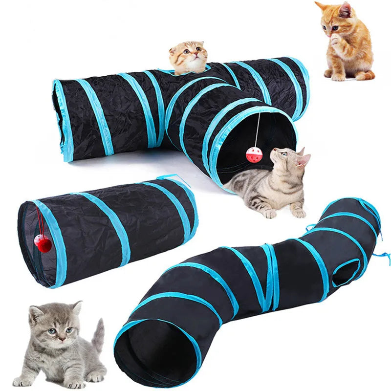 Foldable Cat Tunnel — Collapsible Play Tube for Cats