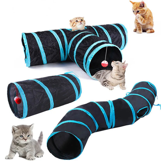 Foldable Cat Tunnel — Collapsible Play Tube for Cats