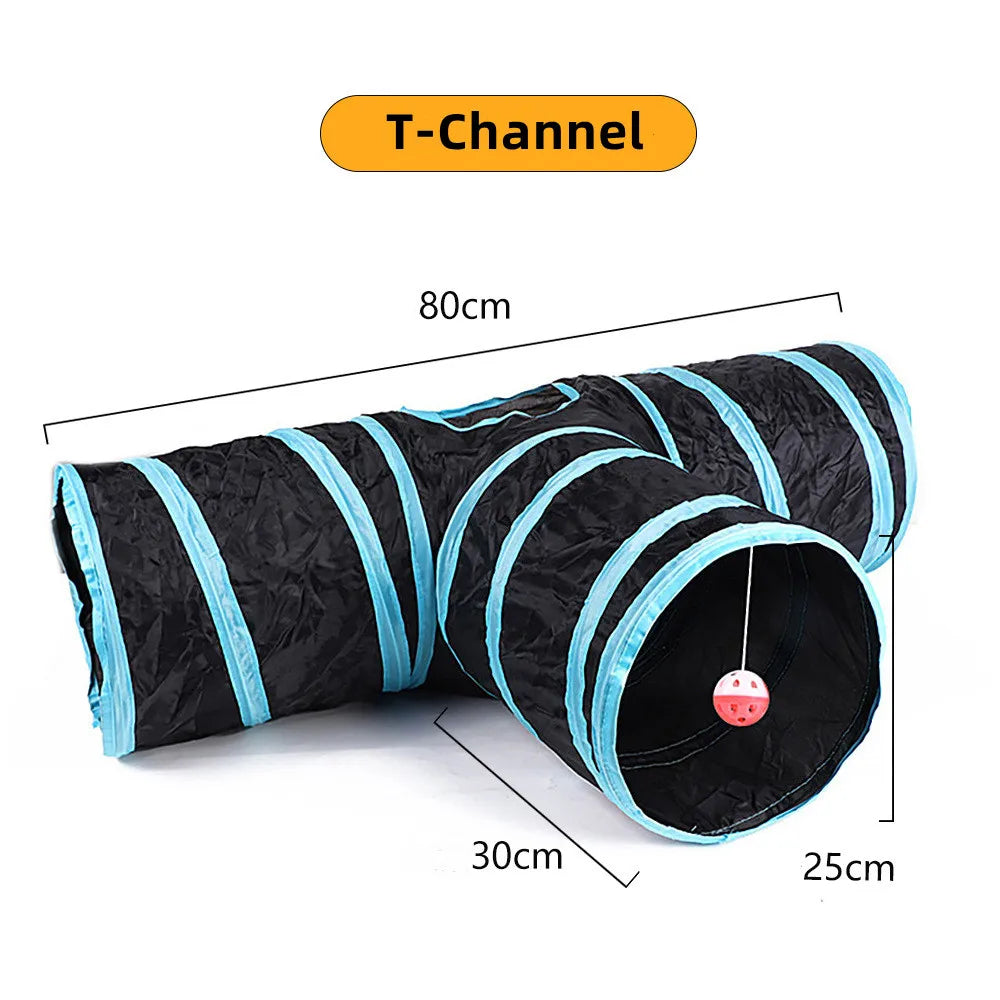 Foldable Cat Tunnel — Collapsible Play Tube for Cats