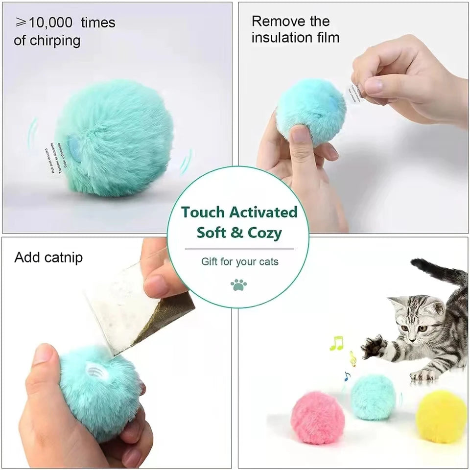 Smart Interactive Cat Ball — Catnip & Touch-Activated Sound