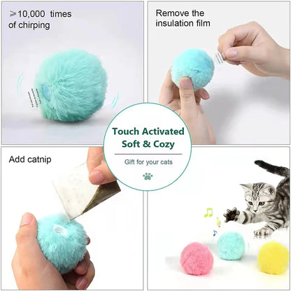 Smart Interactive Cat Ball — Catnip & Touch-Activated Sound