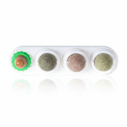 Rotating Catnip Ball Toy — Silvervine Wall Stick for Cats